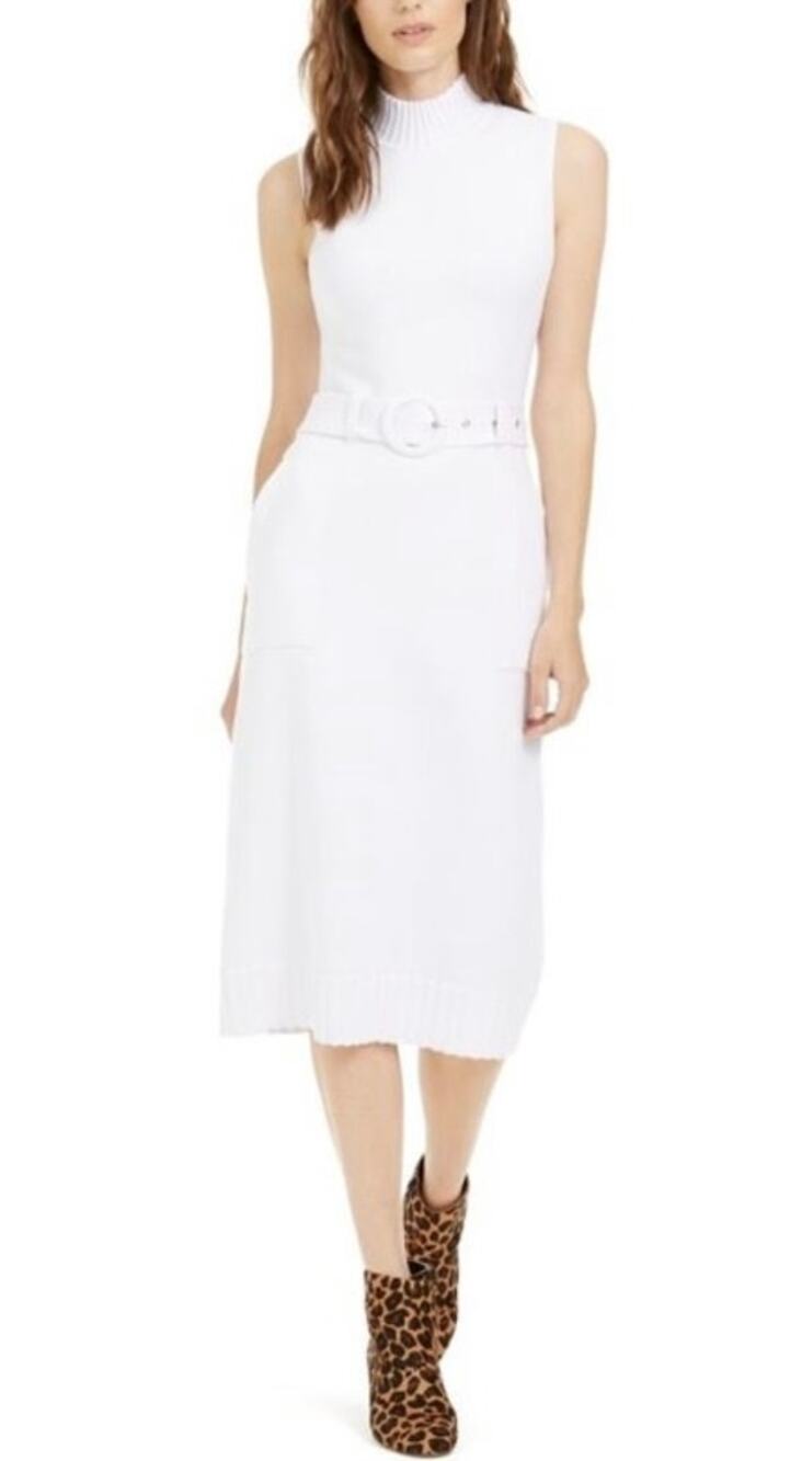 I.N.C WHITE SWEATER DRESS SIZE SMALL NWOT